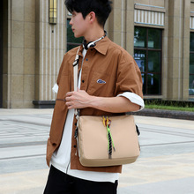 韩版简约单肩包男款时尚情侣邮差包新款女士挎包休闲ins小方包