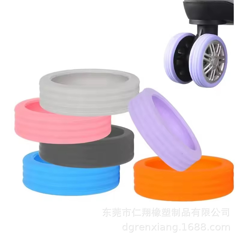 Suitcase Wheel Silicone Cover Silent Wheel Cover Suitcase Trolley Case Protective Cover Replacement Universal Wheel Silicone Accessories