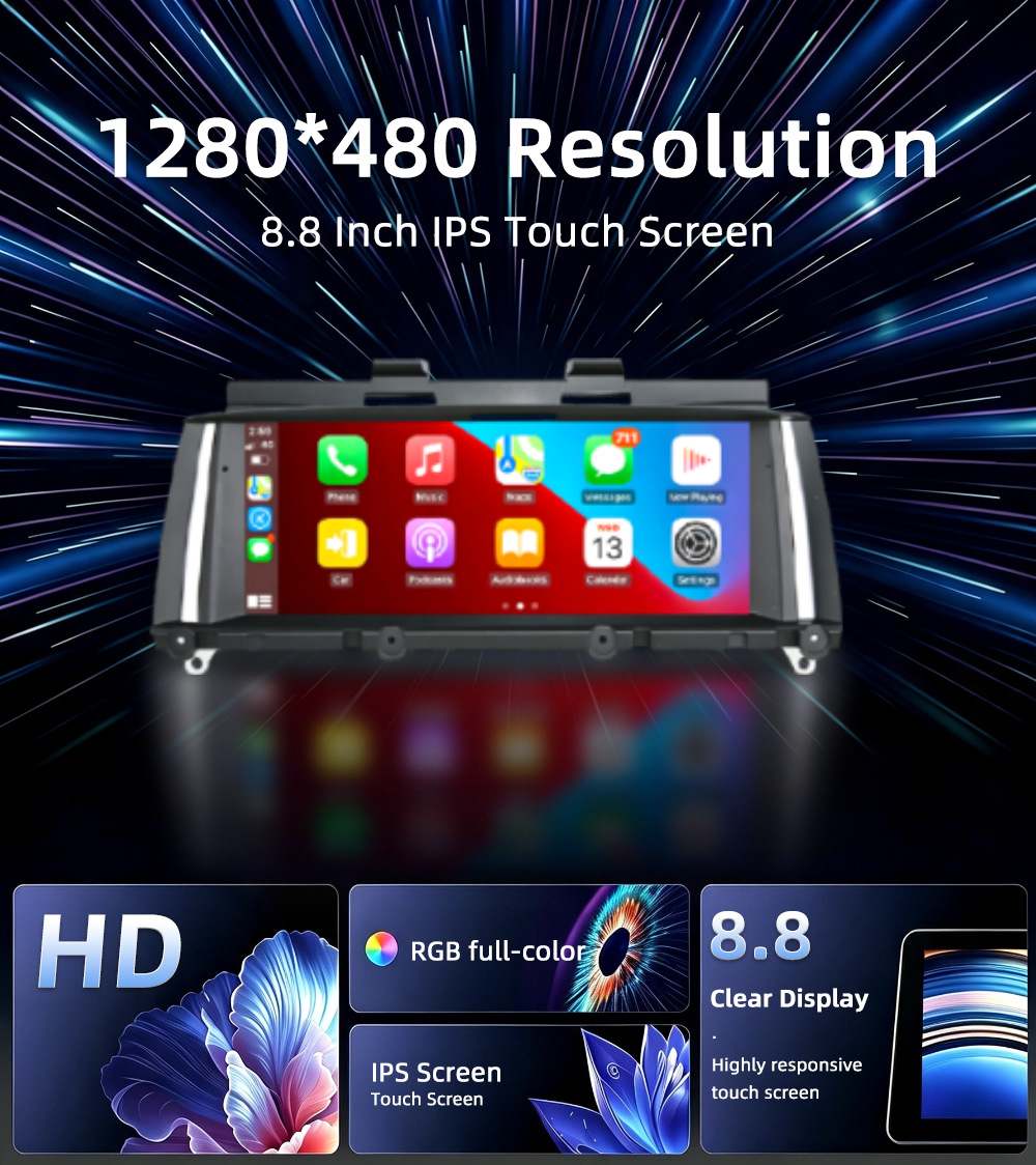 Car-Mounted Carplay Central Control Large Screen Suitable for Bmw X3 F25 X4 F26 2011-2017 Android Navigation