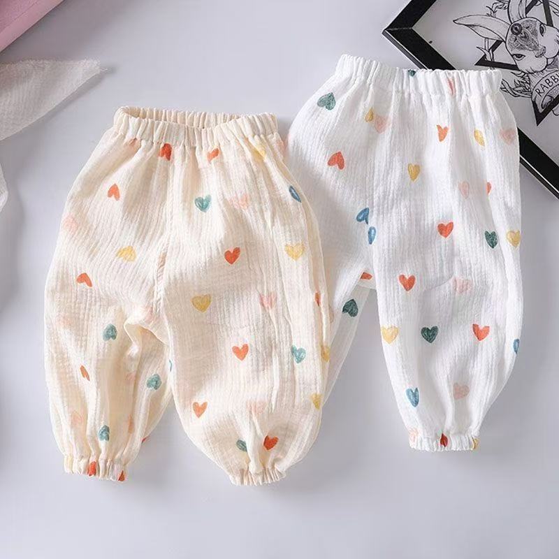 ベビー春夏パンツ、ベビー夏ズボン、子供用ゆったり空調大型PPパンツ、純綿糸薄手ブルマー|undefined