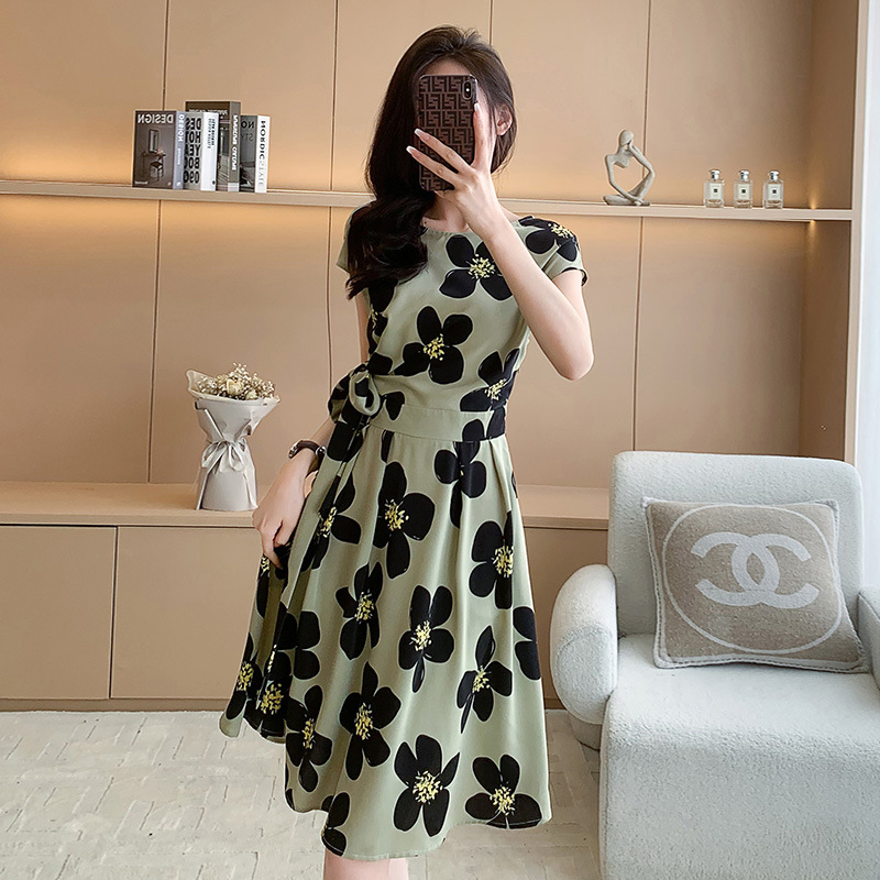 C7980 1120K VÁY ĐẦM LIỀN THÂN NỮ DONTDN NGẮN TAY MÙA HÈ HỌA TIẾT HOA THỜI TRANG NỮ G04 SẢN PHẨM MỚI