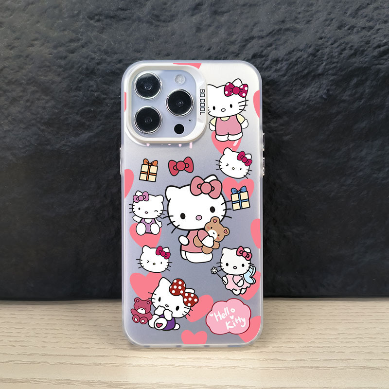 Gift KT Cat for Apple 14PROMAX Mobile Phone Case iPhone13 Color Silver Case 12 Frosted 15/11XSMAX Gift KT Cat for Apple 14PROMAX Mobile Phone Case iPhone13 Color Silver Case 12 Frosted 15/11XSMAX
