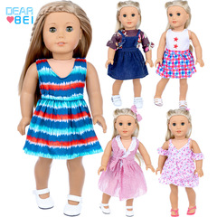 Cross-border exclusive new baby doll dress for 18-inch American girl doll toy baby doll clothes simulated doll dress