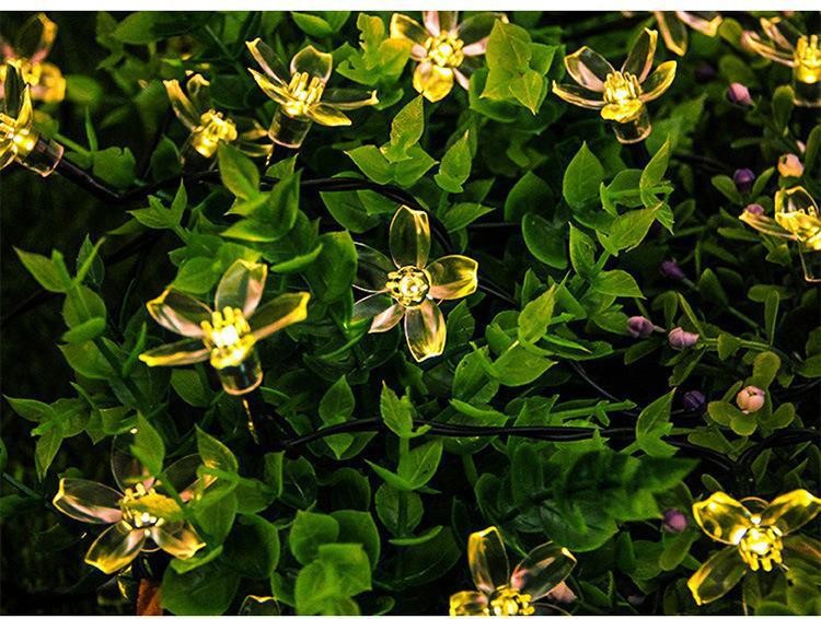 LED Solar String Lights Cherry Blossom Starry Sky Outdoor Courtyard Garden Decorative Lighting_voghion.com