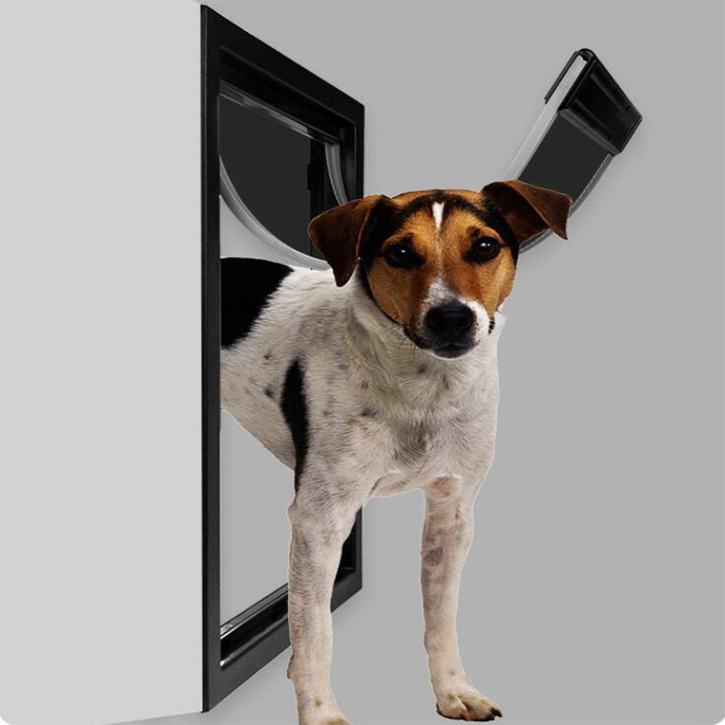 New pet supplies Pet PVC dog door cat door magnet positioning large dog door fence free entry and exit direction