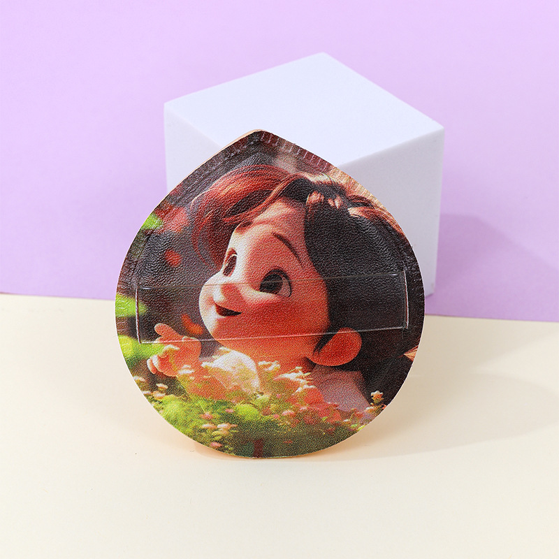 Puff de algodón de azúcar personalizado de fábrica gran impresión de personajes de dibujos animados poliuretano maquillaje esponja cojín de aire seco y húmedo