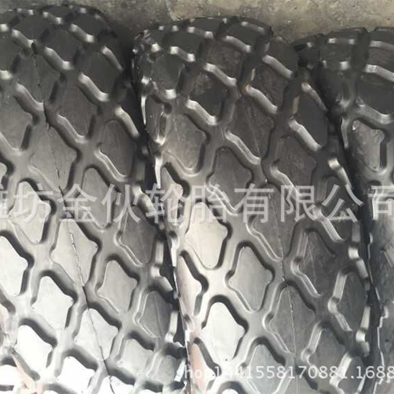 24-21 压路机轮胎 波罗花纹轮胎 耐磨防滑宽基轮胎 现货批发