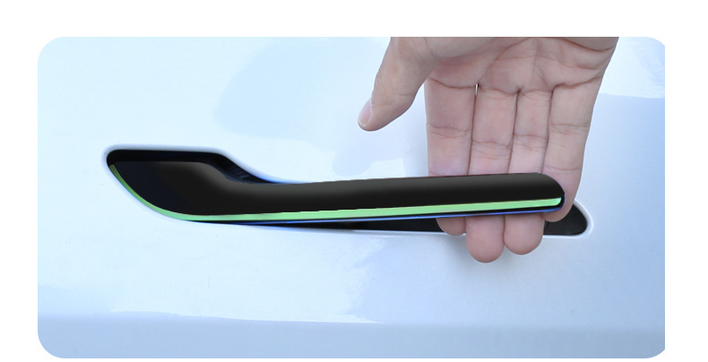 Suitable for the Updated Version of Model Y/3/Yl Tesla Door Handle Decorative Stickers, Luminous Anti-Scratch Door Handle Stickers