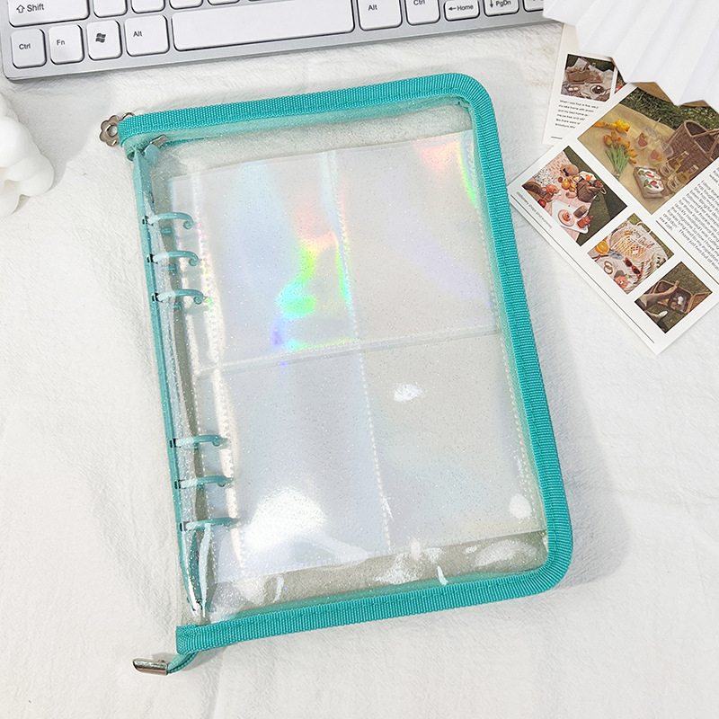 INS estilo cremallera de cuatro rejillas libro de tarjetas de hojas sueltas A5 libro de 3 pulgadas álbum Polaroid aidou álbum tarjeta pequeña libro de almacenamiento de fotos