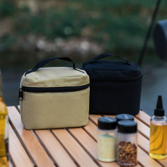Outdoor camping seasoning bottle storage bag plastic seasoning bottle barbecue seasoning bottle combination set canvas bag sub-bottle