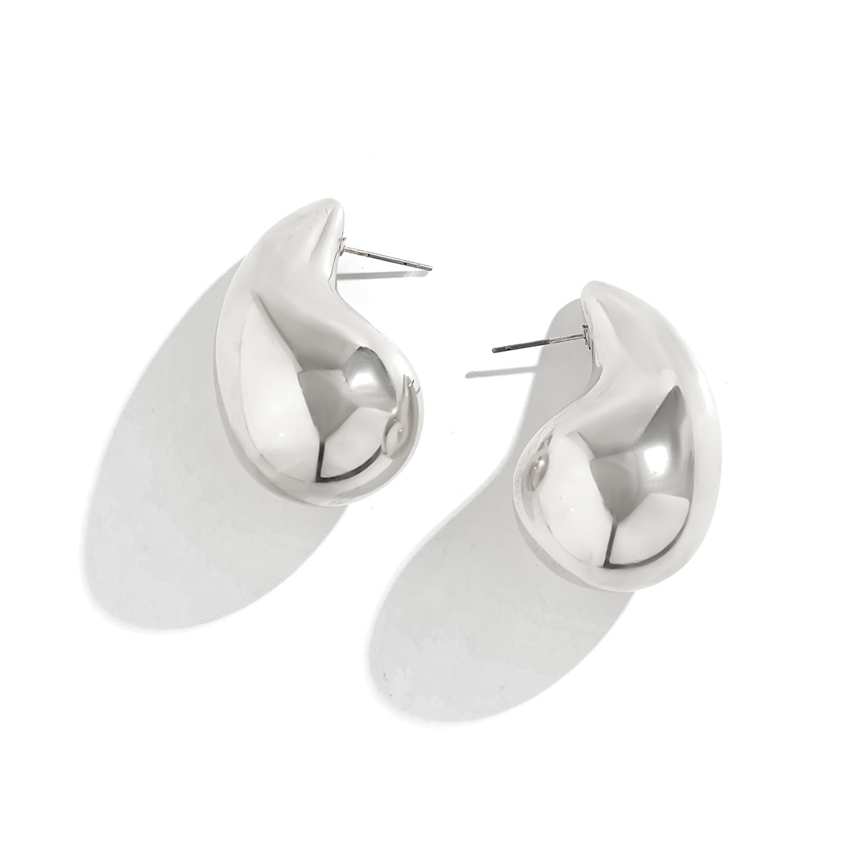Water Drop Stud Earrings Minimalist Punk Style Drop Earrings_voghion.com