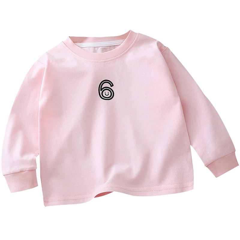 Camiseta de manga larga de algodón puro para niños y niñas, camiseta interior para niños pequeños, ropa interior para niños, ropa infantil.