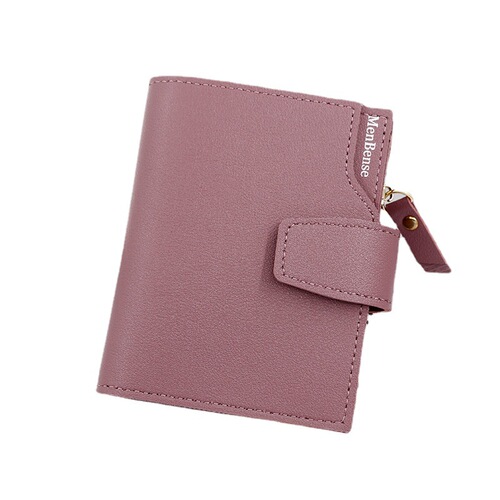 New women's short wallet buckle coin purse simple solid color women's wallet card bag clutch bag wallet wholesale