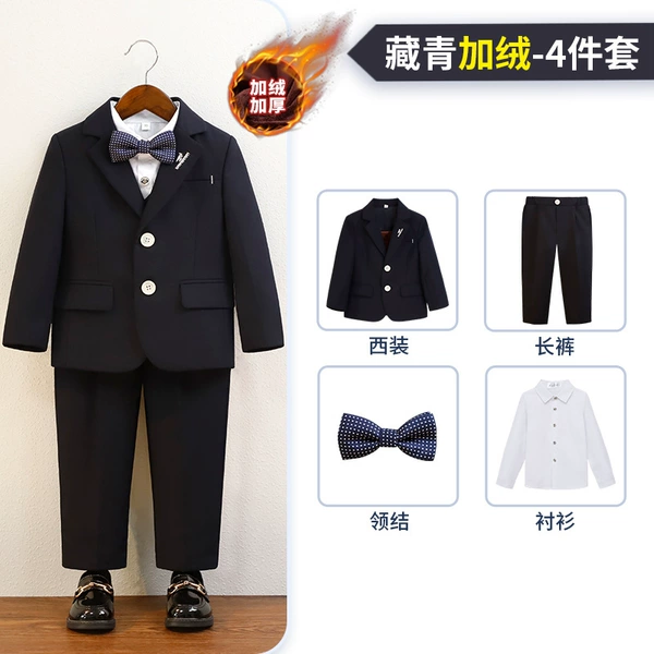 Fleece suit, set, shirt, trousers, bow tie, full set, 4 pieces