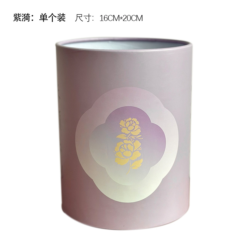 Cubo clásico de tres abrazos cubo redondo embalaje cubo arreglo de flores cubo floral DIY espejo de plata caja de flores