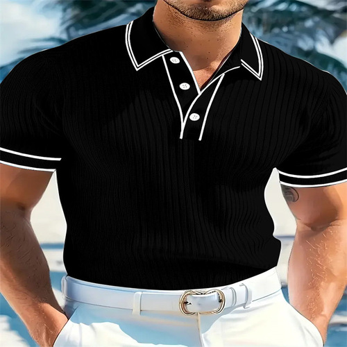 Men's POLO Short Sleeve Shirt Men's Summer Men's Short Sleeve Polo Shirt Men
