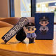 Corn police Doll Doll keychain hand-made traffic police model small jewelry pendant creative car key chain