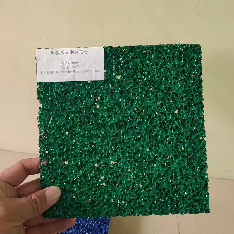 泡沫铝板厂家阻燃隔音吸音发泡铝板金属装饰材料透光泡沫铝板