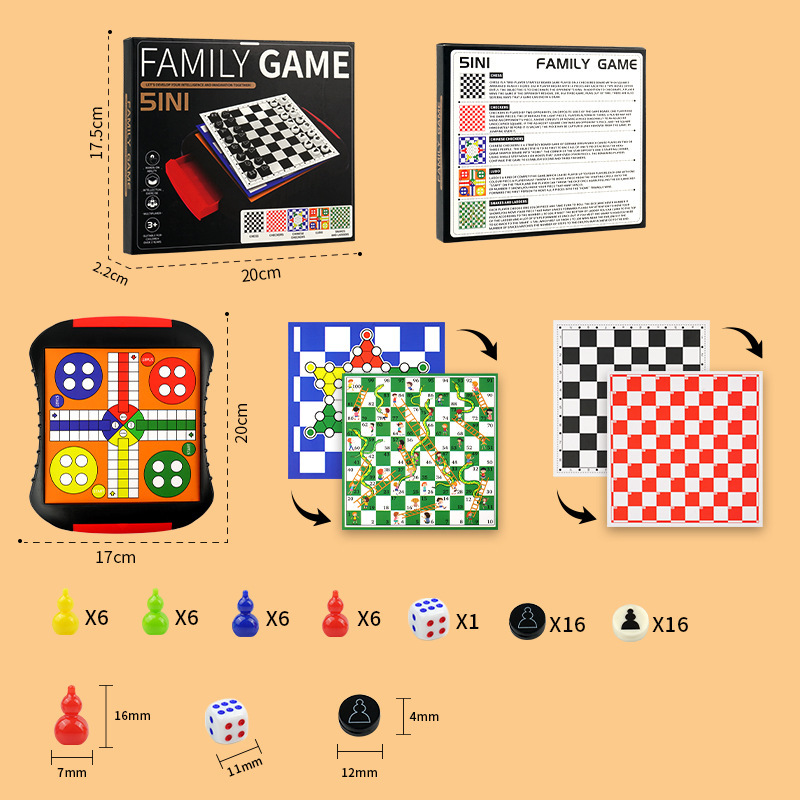 Ajedrez de vuelo internacional ludo ajedrez go-go damas juego de ajedrez puzzle magnético plegable transfronterizo image 13