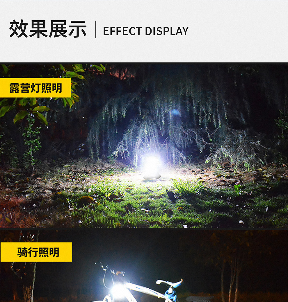 Solar COB camping lamp, charging outdoor usb portable lamp, flashlight, mobile phone charging, work light wholesale pic 53