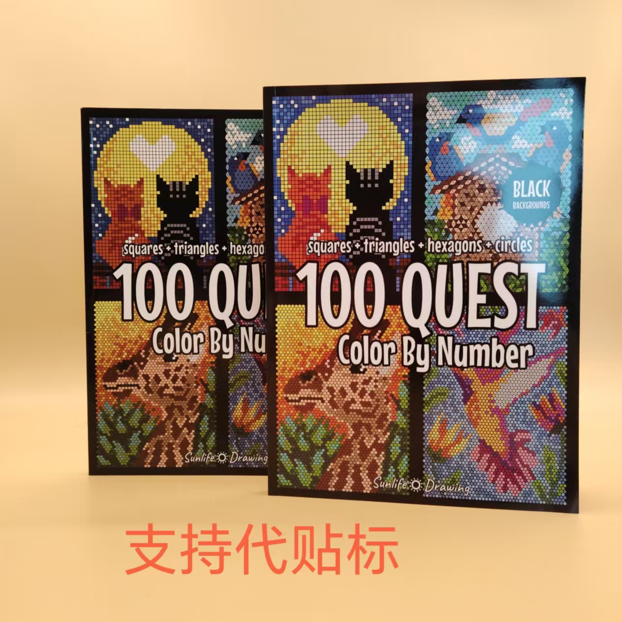 Nuevos productos transfronterizos 100QUESTColorByNumber Adultos colorido exploración libro de actividades de colorido libro de colorido