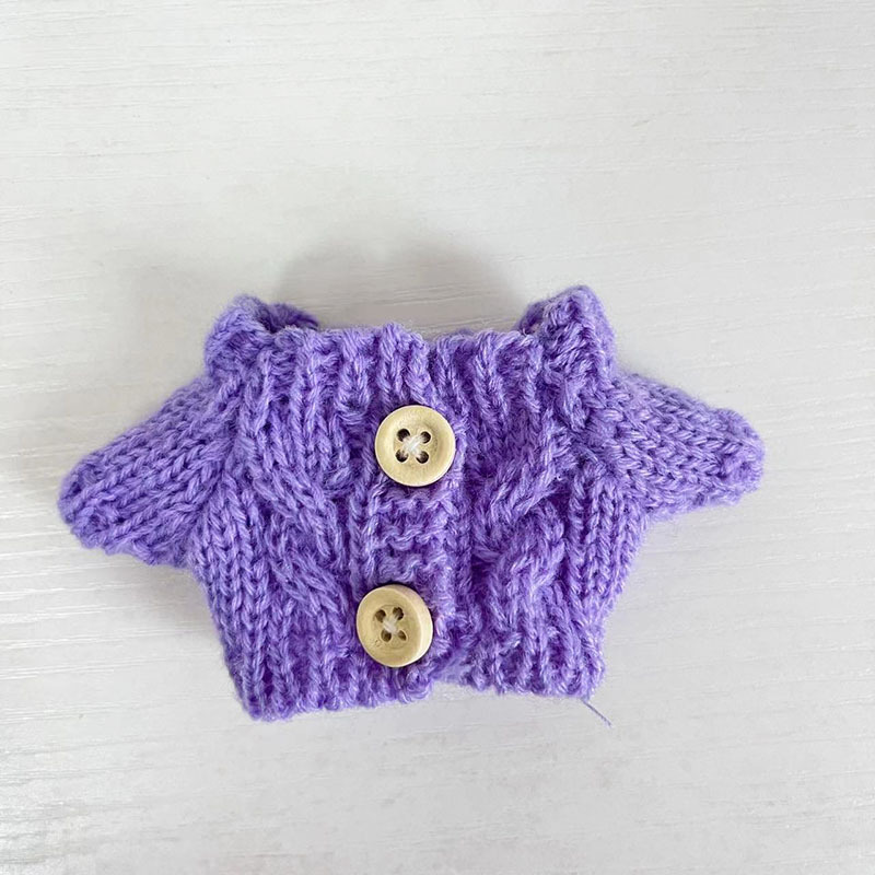 15cm ciego caja pull paño suéter pantalones macaron labubu colgante muñeca suéter Año Nuevo suéter lindo