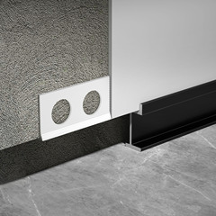 Aluminum alloy embedded baseboard 2 cm 3/4/5/6/8 cm wall grooving embedded invisible hidden floor baseboard