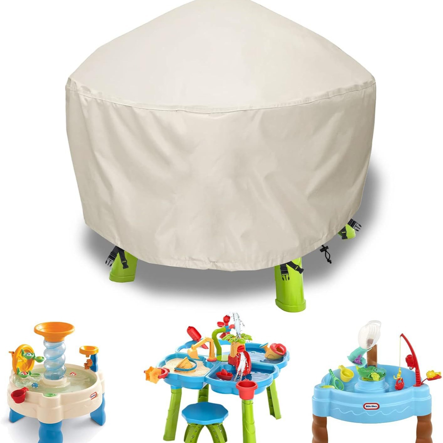 Cross-border Amazon children's water table cover water park game table cover round waterproof, dustproof and sunscreen protective cover