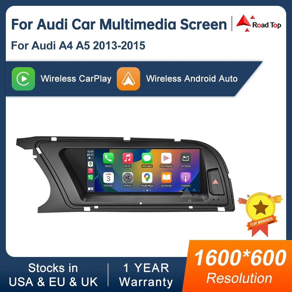 8,9-дюймовый беспроводной дисплей CarPlay для радиоплеера A4 A5 2013-2015