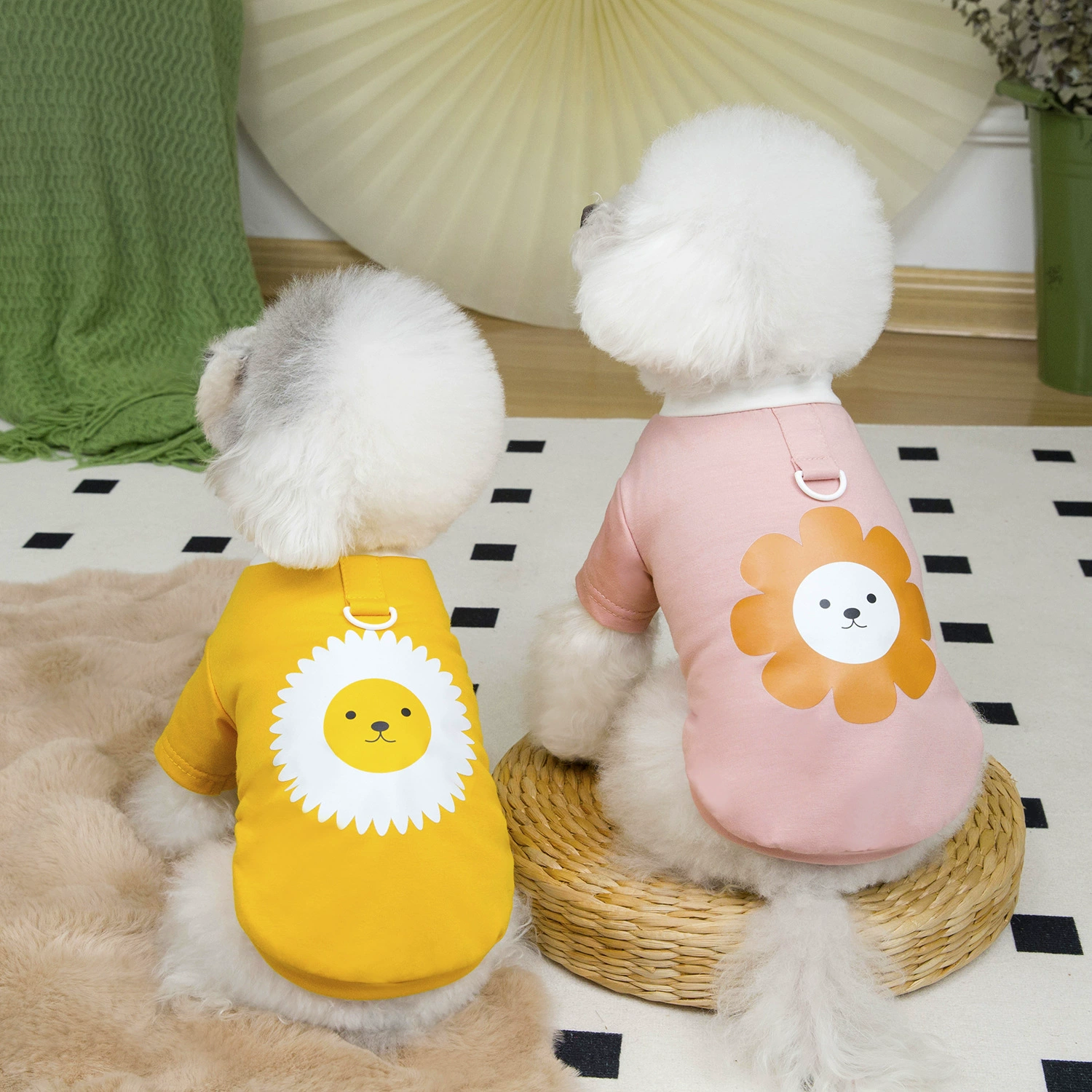 25 солнечная футболка собачья одежда летняя тонкая футболка модная полоска Тедди Бомей жилет маленькая собака домашнее животное