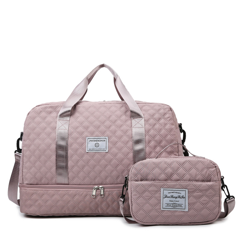 Moda corta distancia viaje rombo seco y húmedo separación deportes bolso de yoga fitness bolsa de gran capacidad de almacén de zapatos bolsa de viaje