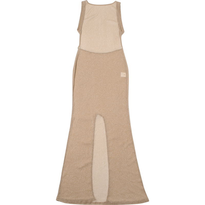 119g Weight Maxi Long Dress Dress Length Type Sleeveless Sleeve Length Bodycon Dress Dresses Type Spandex, Polyester Fabric Type Mid Waist Waist Line Holiday, Party Occasion Boat Neck Neckline Slim Fit Type Glittery, Solid Color Pattern Summer, Spring Season Women's Gender Backless Design Vacation, Sexy Style Wholesale Women's Vacation Sexy Backless Glittery Solid Color Holiday Party Boat Neck Sleeveless Bodycon Dress 19