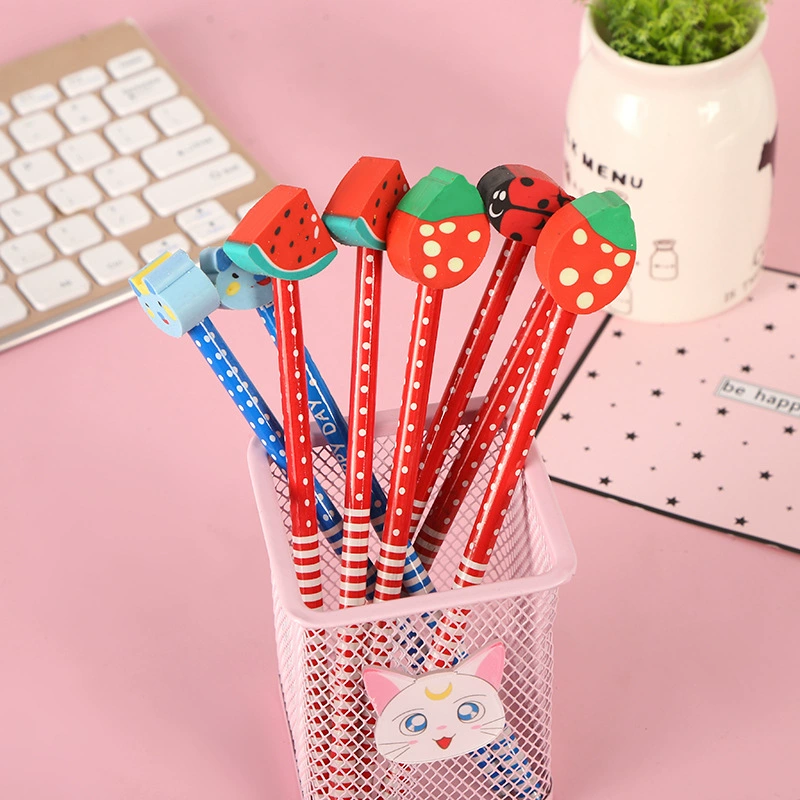 Милый мультфильм карандаш ластик ученик письменный карандаш забавные учебные принадлежности Подарочные канцелярские принадлежности
