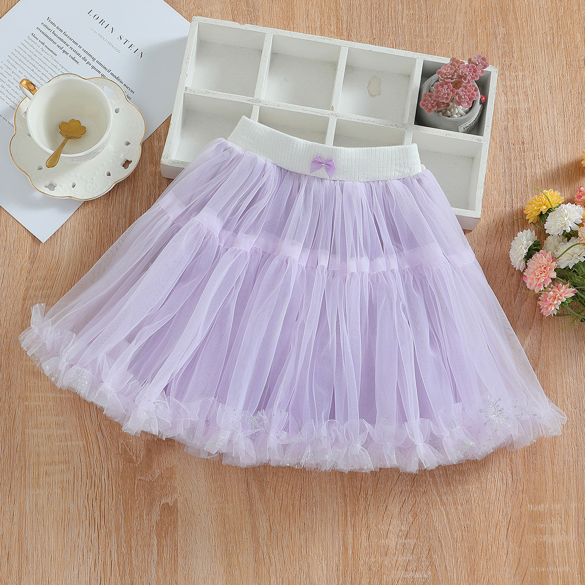 Falda de tutú para niñas de primavera y verano falda de pastel suave para bebés falda de malla falda de princesa pettiskirt Falda corta a juego