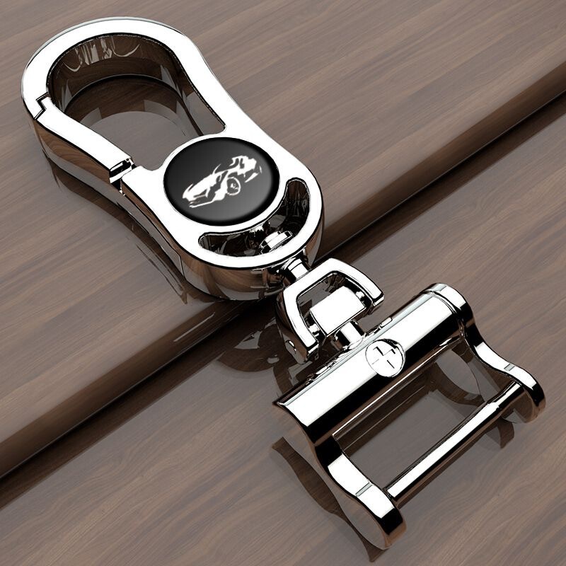 Waist hanging key chain unisex double ring creative car key chain pendant metal key ring simple key chain