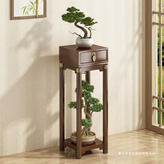 バルコニー花ラック収納ラック中国風フラワーラック無垢材フラワーラック植木鉢ラックリビングルーム床置きフラワーラック収納ラック