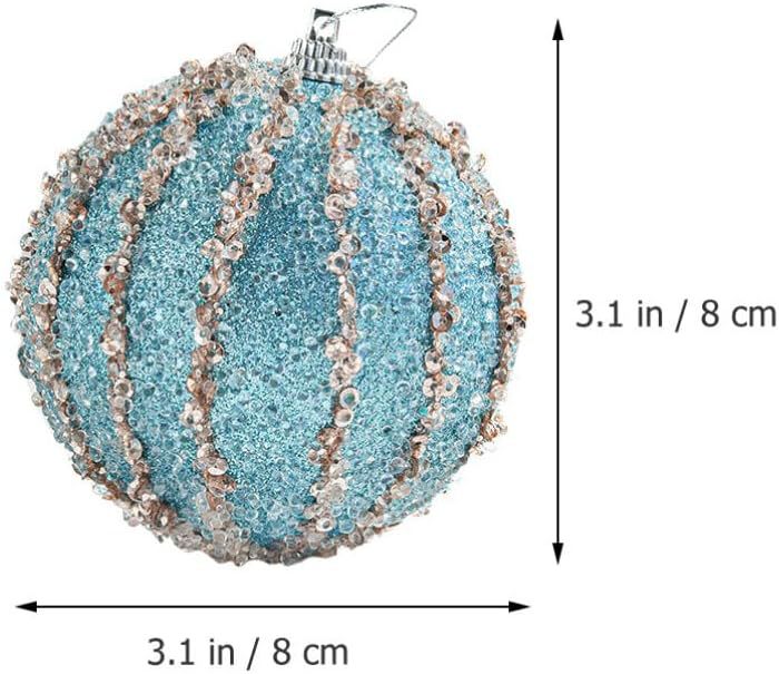 Navidad flash diamante Rosa bola de Navidad diámetro 3CM-60CM Bola de galvanoplastia Bola brillante mate decorativo largo pompón bola de la onda