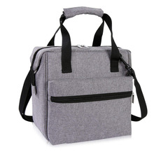 便携手提肩背两用拉链保温袋午餐包便当包户外野餐包可防水