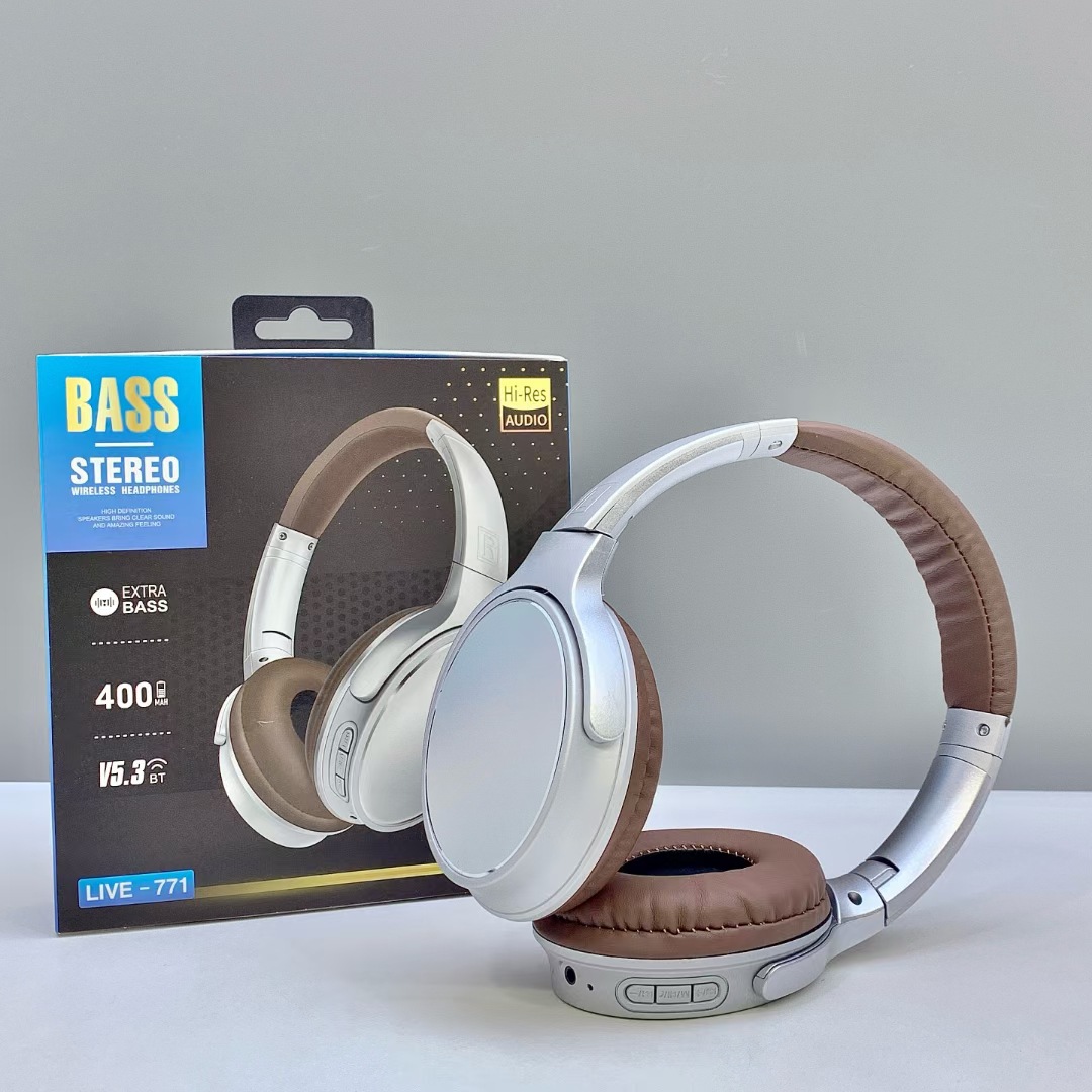 LIVE - 771 Retro auriculares Bluetooth tarjeta de enchufe de cable plegable música inalámbrica reducción de ruido fábrica de auriculares directo