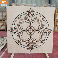 天然大理石水刀拼花客厅过道玄关地面别墅酒店大堂全屋来图设计