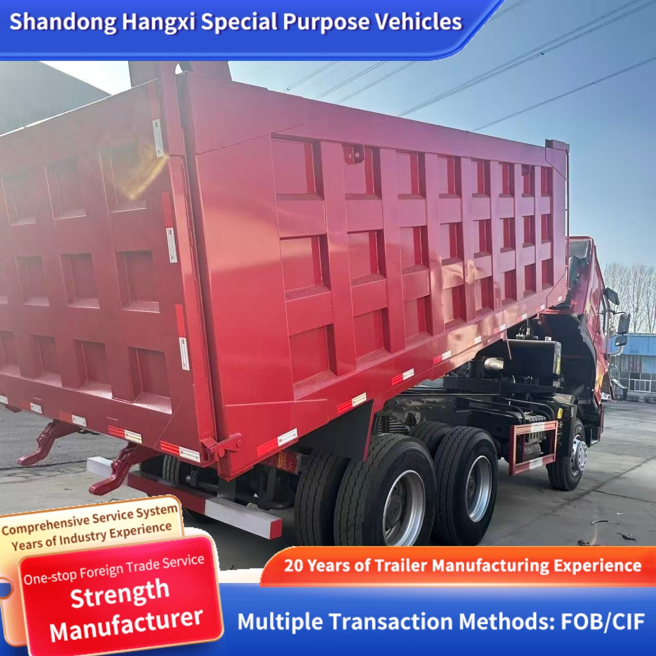 Howo Eight-Wheel Dump Truck with Weichai 400Hp Engine, Customized 10-Wheel Howo Dump Truck for Export