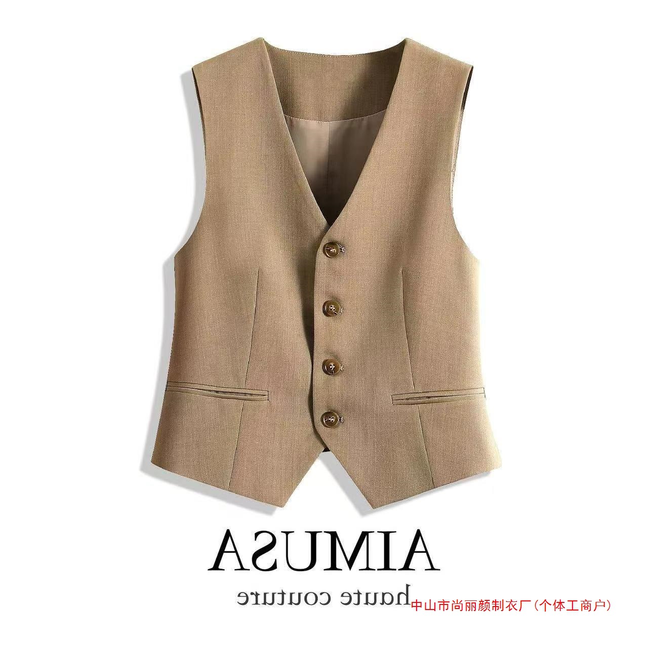 Suit Vest Women's Vest 2025 Spring & Fall New Slim Outer Wear Layered Women's Vest Short Vest Summer