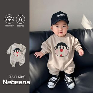 nebeans Lebin Chaozhou Brand Baby Boyboy Boyboy and Girl Baby Korean Loose Big Bear Hatshirt Climbing Clothing A Cotton