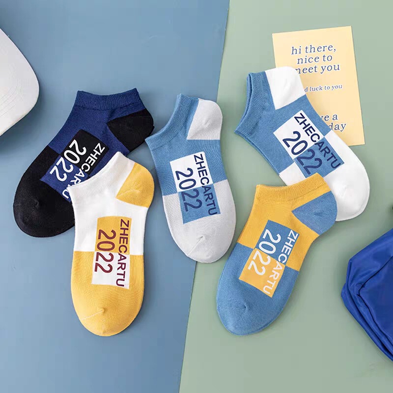 Socks men's student sports sweat-absorbent breathable socks spring and summer thin ins trendy all-match short socks ankle socks