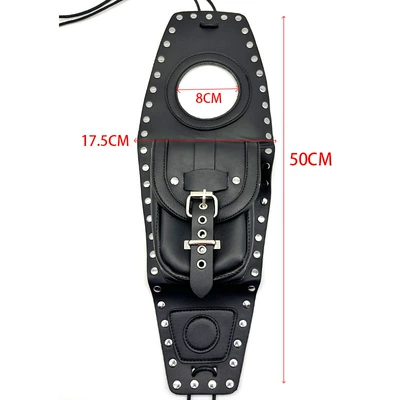 Motorcycle Fuel Tank Bag Cm300/500 Jinjira 450 Leather Waterproof Storage Bag Large Waterproof and Wear-Resistant (Motorcycle Safety Supplies) - black-length-50-width-175cm