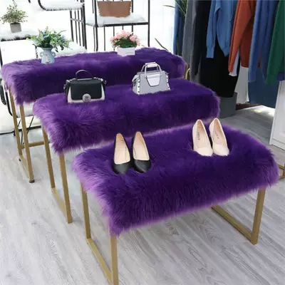 Wool pad, Rattan Mats, Floor Mats, Rattan Mat - customized-size-contact-customer-service-violet-plush-thickened-version