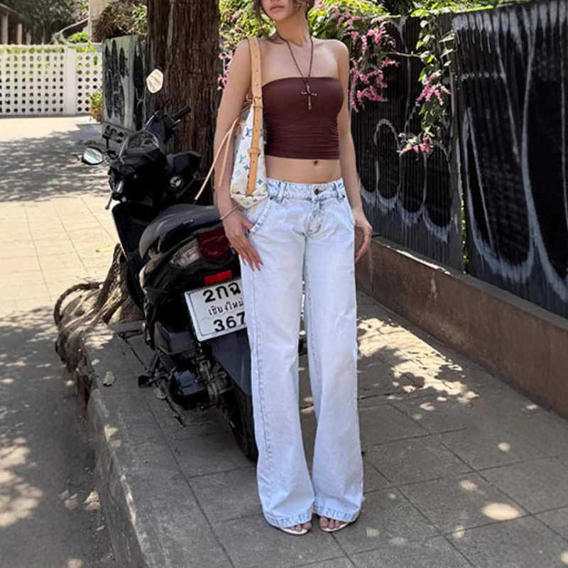 In-Stock American-Style Padded Tube Top, Sexy and Comfortable Base Layer, Stretchy Slim-Fit Sports Tube Top for Women