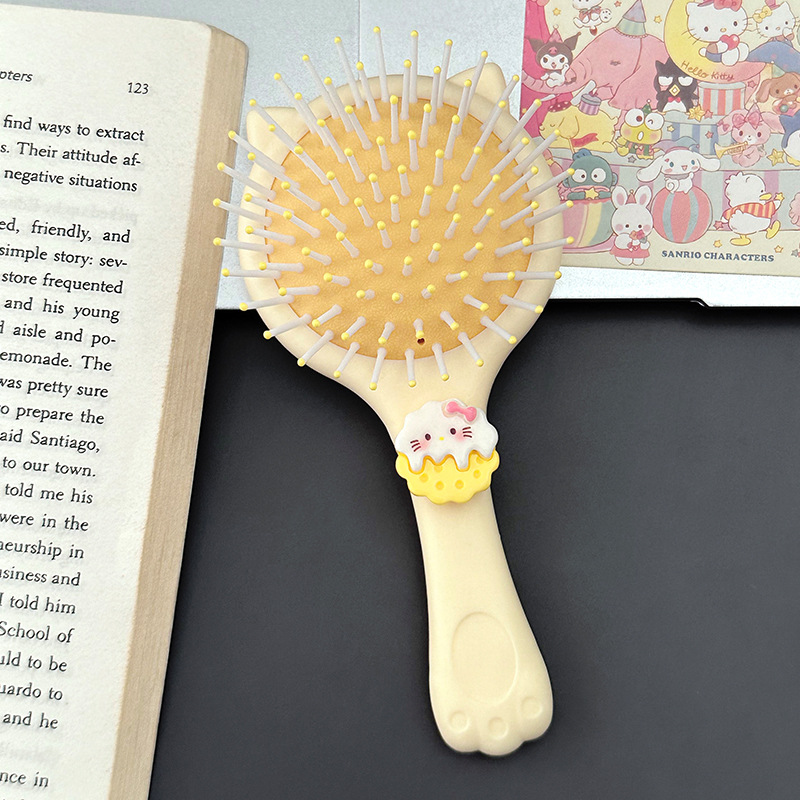 Cat ear mirror comb-yellow biscuit KT cat