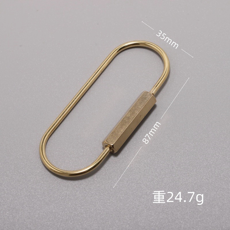 北欧ins鹅蛋形黄铜钥匙扣螺丝扣挂件饰品复古汽车钥匙圈配件批发|undefined