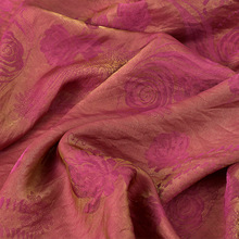 浮光锦山牵牛花人丝提花面料  春夏连衣裙服装面料  薄款提花布现